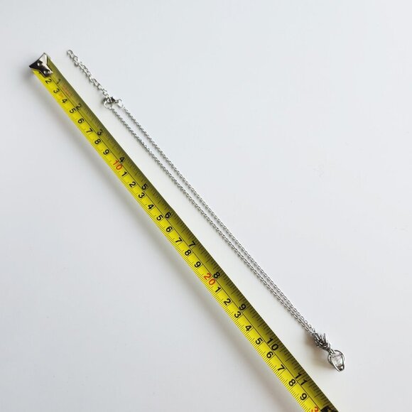 Whimsical fairy crystal necklace with a dainty silver chain ✦ Medieval elf style - Picture 7 of 7